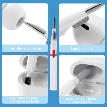 Набір для чищення електроніки 20 в 1: Airpods, телефони, ноутбуки, навушники, ПК, камера. З пилососом та спреєм