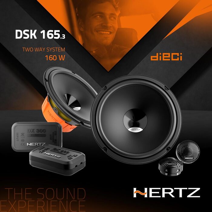 Акустична система Hertz DSK 165.3 2-смугова, 165 мм сабвуфер і 24 мм твітер, висока якість звуку, легкий монтаж
