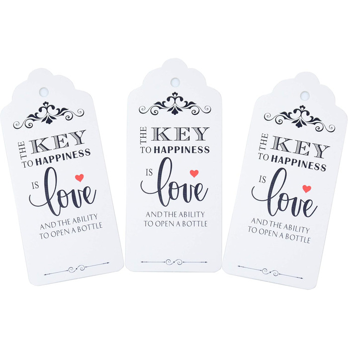 Makhry 50-Piece Skeleton Bottle Opener Wedding Bottle Opener Wedding Key Wedding Souvenir Gift Set Gift Set with Box Band Label (Antique Gold)