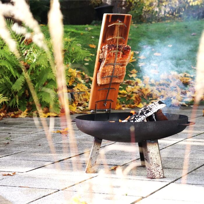 Дошка для лосося Bargen Flammlachs 55 x 18 см з нержавіючої сталі - аксесуар для гриля, для каміна та мангалу