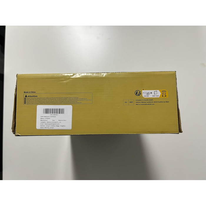 DUFU Поличка для душу та ванни кутова металева з 4 кошиками, регульована висота 73-265 см, чорна