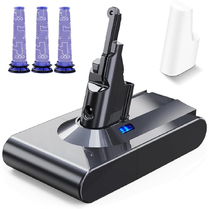 Замінний акумулятор Dyson V10 6.0Ah: сумісний з V10 Absolute Animal Motörhead Fluffy Total Clean. Комплект з фільтром та шурупами