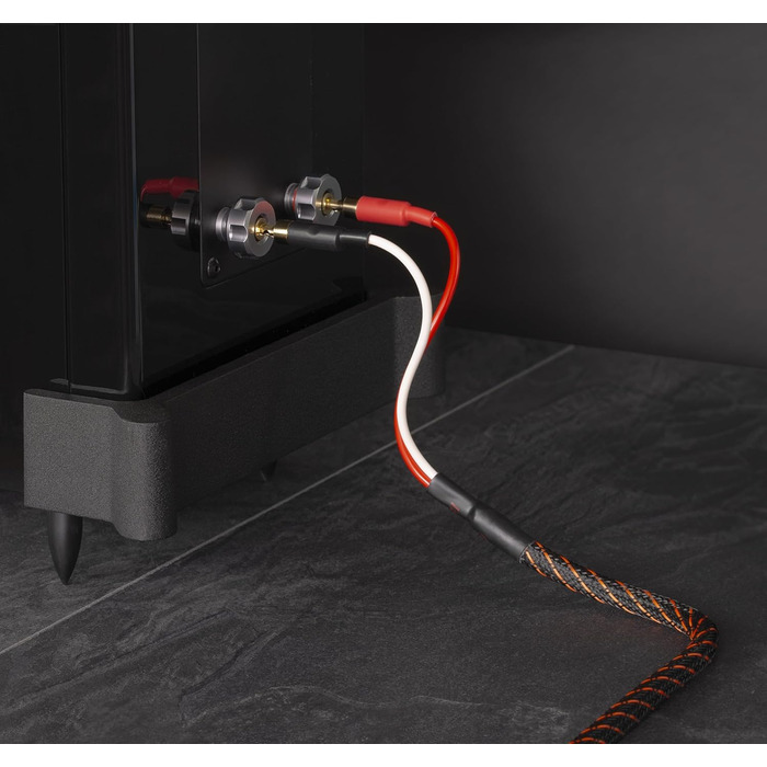 Акустичний кабель Dynavox Perfect Sound Flex 2м, Hi-Fi кабель з позолоченими банановими роз'ємами, високочиста мідь OFC, пара