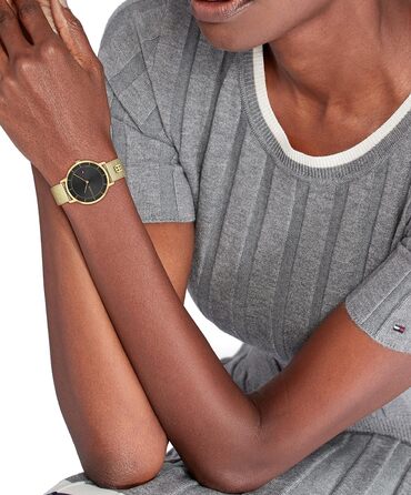 Годинник Tommy Hilfiger для жінок: кварцовий, з мікросітчатим ремінком з нержавіючої сталі. Кольори: срібло, золото, рожеве золото, темно-синій (чорний)