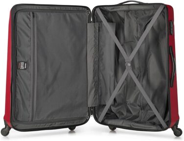 ЧемоданWITTCHEN Globe Line: ручна поклажа, трівалi, ABS, 4 колеса, кодовий замок, телескопічна ручка, червоний, розмір S | Підходить для Lufthansa, Eurowings, Ryanair, Condor, Discover Airlines