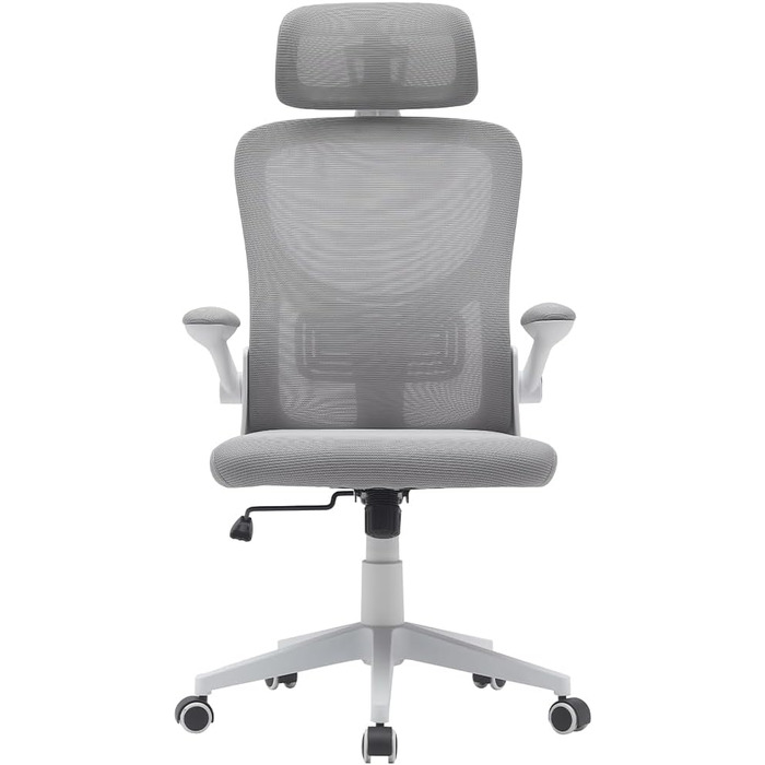 Офісне крісло BAKAJI, сірий, сітка нейлон (56 x 116-126 см)