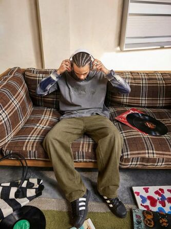 Чоловічі джинси Baggy JMIERR Y2K Wide Leg Raw Denim – бежеві, розмір XL