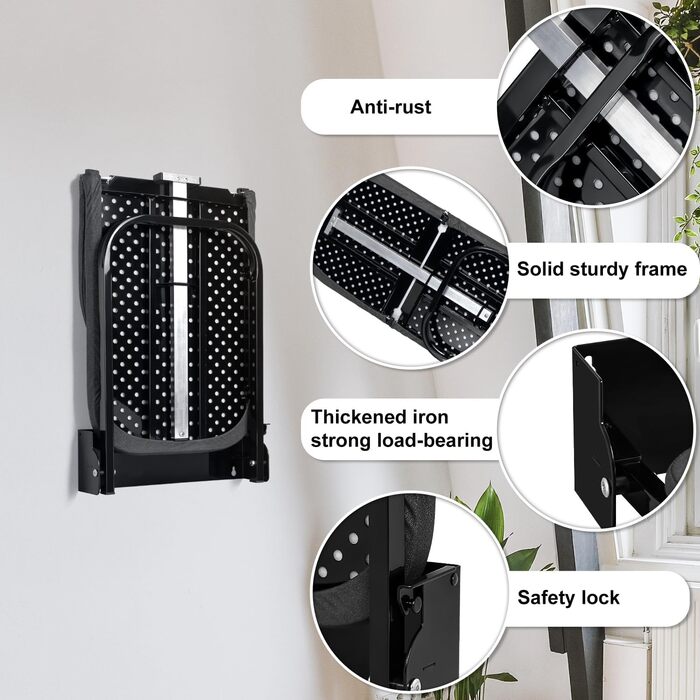 Настінна прасувальна дошка Duwee, складана, компактна, 32x93 см