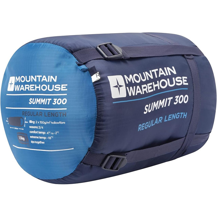 Сплячий мішок Mountain Warehouse Summit 300 - 3/4 сезону, ізольований, кобальт