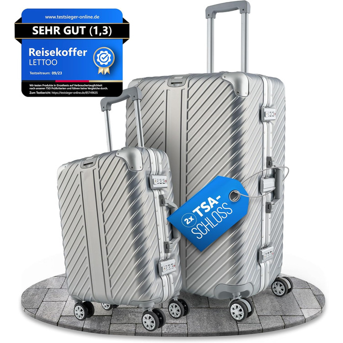 Чемодан ручної поклажі 55x40x20 з алюмінієвим каркасом | Валіза на колесах - Міцний ролер з кріпленням для ноутбука [ВОДОНЕПРОНИКНИЙ] з захистом кутів (ручна поклажа 20 дюймів)