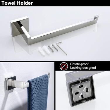 Stainless Steel Toothbrush Holder Bath Drinking Glass Tumbler with Holder Wall Mount, Polished Surface, K7007P (Set of 4)