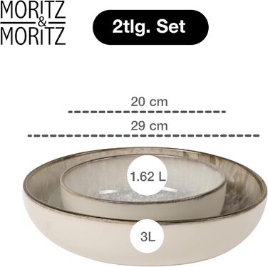 Набір посуду Moritz & Moritz BLOSSOM для 6 осіб (24 шт.) - Сучасний сервіз з іграшковим дизайном, легко миється. Включає тарілки, чашки, миски та сервіровочні тарілки (2 шт.)