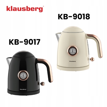 Електричний чайник Klausberg KB-9018 Retro, 1.0 л, з термометром, бездротовий