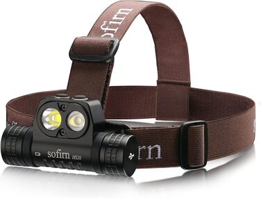 Ліхтар налобний Sofirn HS20 2700 люмен, LED, акумуляторний, USB Type-C, подвійні світлодіоди, 5 режимів яскравості, дальнє та широке світло, для кемпінгу та бігу