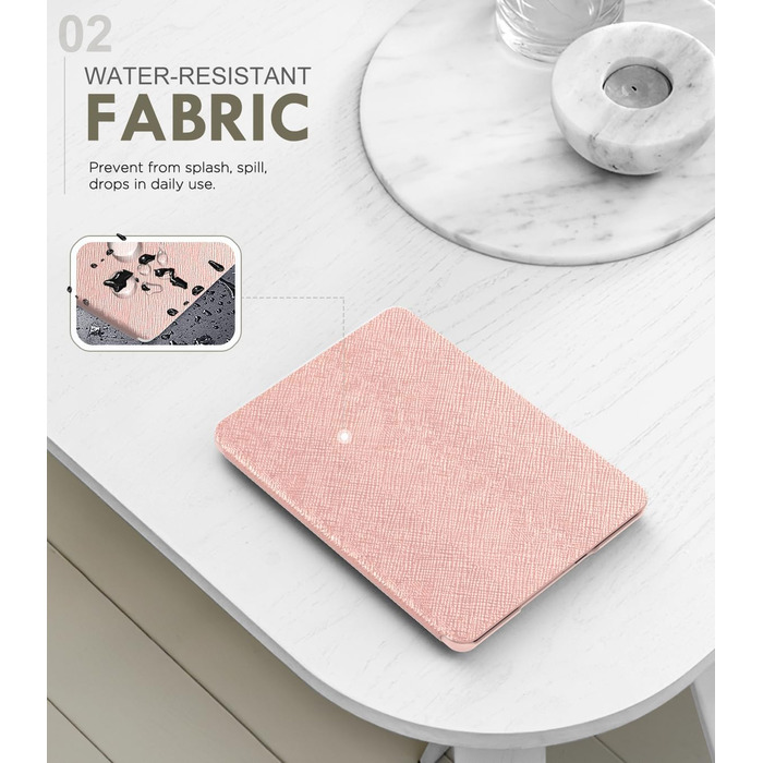 Чохол MoKo для Kindle Paperwhite 12th Gen 2024 та Kindle Colorsoft Signature Edition 2024, рожево-золотий. Захисний чохол з авто-сном/пробудженням для Kindle Paperwhite 2024