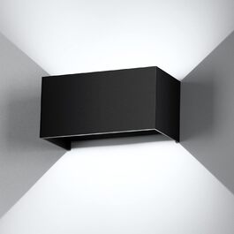 LED настінний світильник Cwycfw 24W, 2 шт., регульований світловий потік, чорний, тепле біле світло 3000K, IP65, вологостійкий