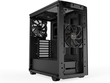 be quiet! Pure Base 500DX Black - корпус ПК з 3 вентиляторами Pure Wings 2, ARGB підсвічуванням, підтримка радіаторів до 360 мм, скло