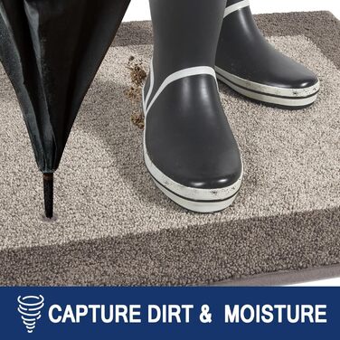 Пристрій для очищення взуття FCSDETAIL: Вбираючий килимок для вхідних дверей та коридору 60 x 90 см, протиковзний та придатний для прання