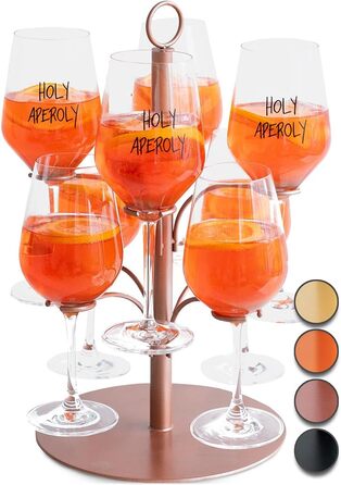Стійка для коктейлів SpritzUpYourLife - Aperol для 8 келихів, рожеве золото