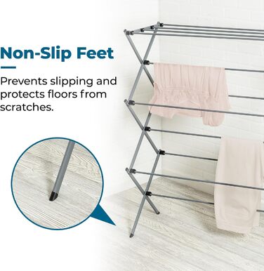 Сушарка для білизни складана Honey-Can-Do сіра, 22.7 кг (срібляста)