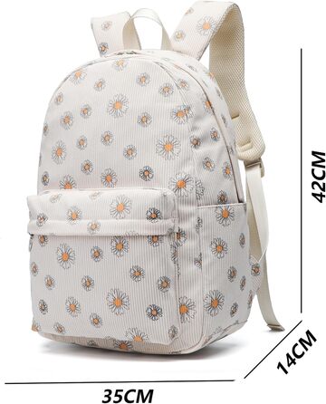 Шкільний рюкзак для дівчаток: легкий, для підлітків, з відділенням для ноутбука (Daisy)