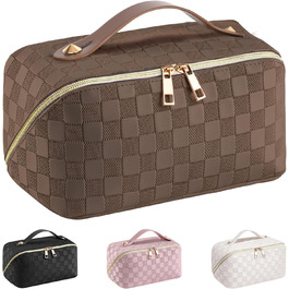 Косметичка для подорожей жіноча, велика місткість, з PU шкіри, органайзер для макіяжу, культбагаж, косметичка для подорожей, аксесуари для подорожей, жіноча