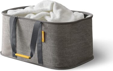 Joseph Joseph Hold-All - Collapsible 35L Laundry Basket Bag, Durable Fabric, Moisture-Resistant - Grey