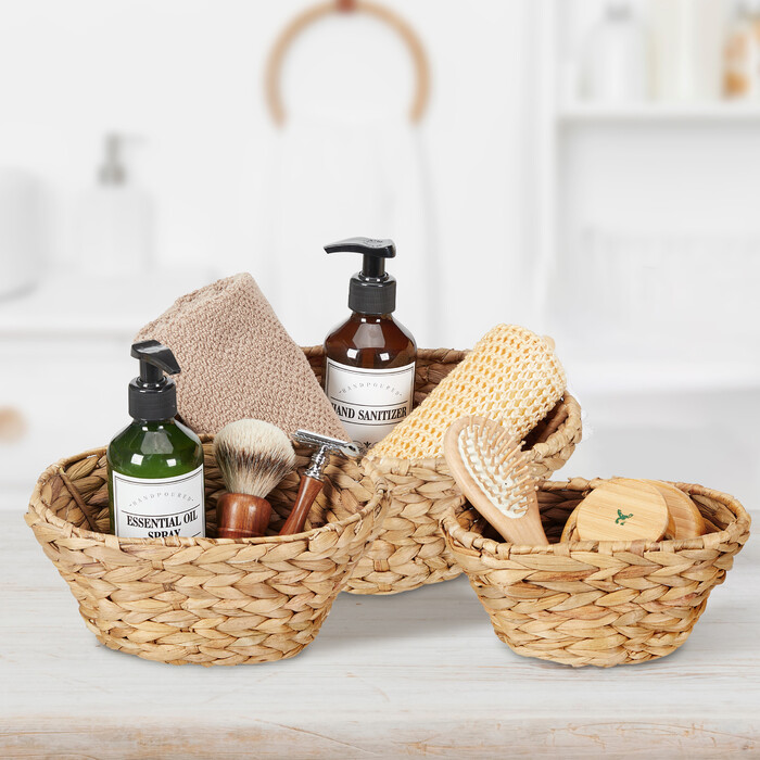 Relaxdays 3x Кошики для зберігання Водяний Гіацинт