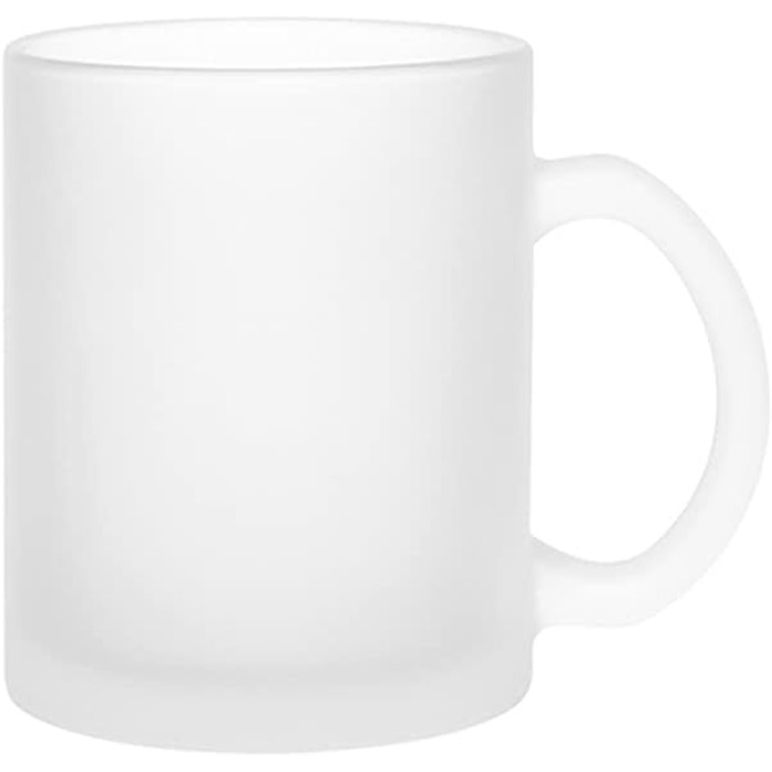MR.R 11 Unzen Set with 6 Sublimation Blanks - Mug, Milk Glass Becher, Coffee Mugs with Handle for Heat Transfer on Thermo Coatings