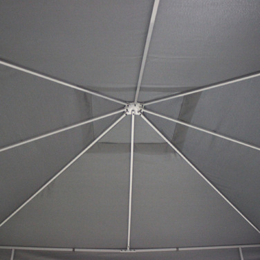 Outsunny Garden Pavilion 3x3m Stable Party Tent Event Tent Garden Tent Made of Steel & Polyester in Grey for Garden Parties & Events