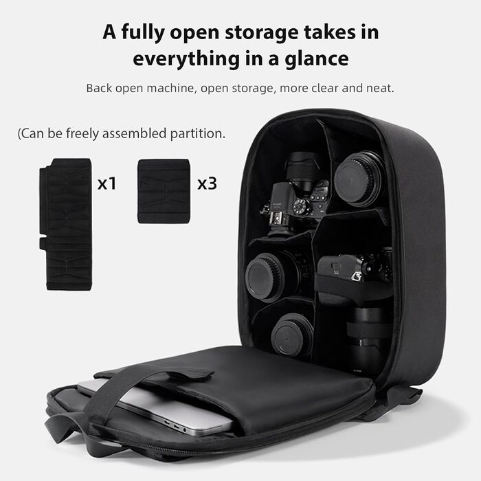 Рюкзак для камери Andoer: водонепроникний фоторюкзак для DSLR/SLR з відділенням для ноутбука 13,3