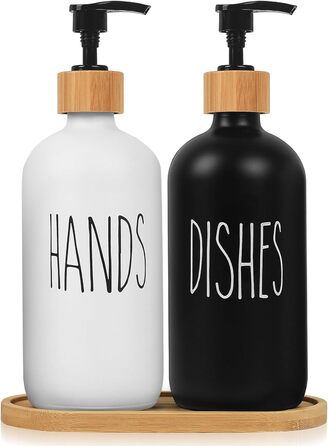 4 флакони для шампуню, мила та гелю для душу, 500 мл, багаторазові, з дозатором, для шампуню, кондиціонера, гелю для душу, наклейки (Boston-lotion)