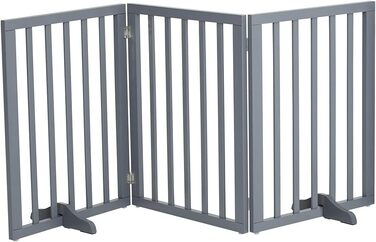 Захисний забір для собак, дерев'яний, без свердління, 4 панелі (L183×H60cm), білий