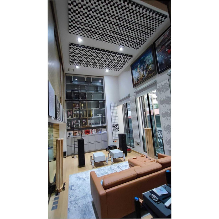 Набір акустичних диффузорів 2D для звукоізоляції та поглинання шуму, 50 x 50 см, колір Sonoma SIRIUS (150мм), 2 шт.