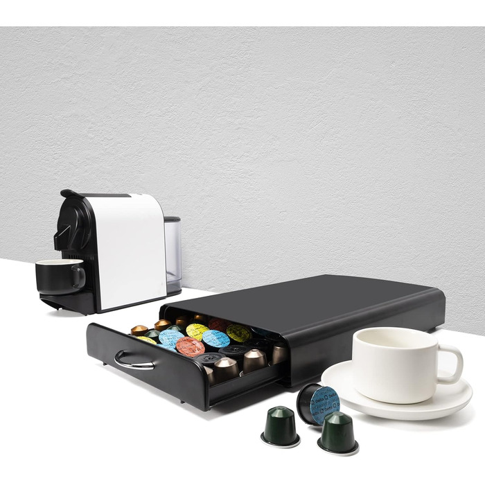 Тримач для капсул Nespresso SYSYLY, органайзер на 60 капсул, металевий, чорний