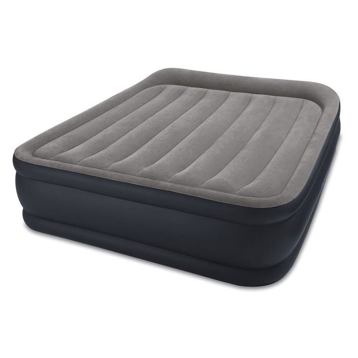 Надувний матрац Intex Deluxe Pillow Rest Queen з вбудованим електричним насосом 152x203x42 см