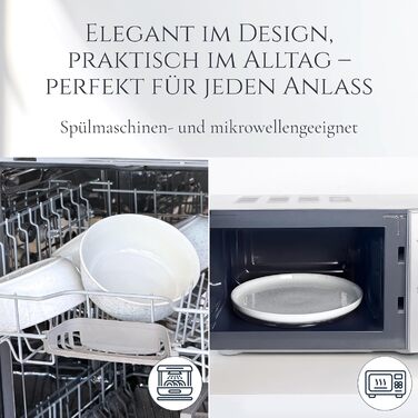 Набір посуду Steingut Ibiza 48 предметів на 12 осіб (бежевий) - Pure Living