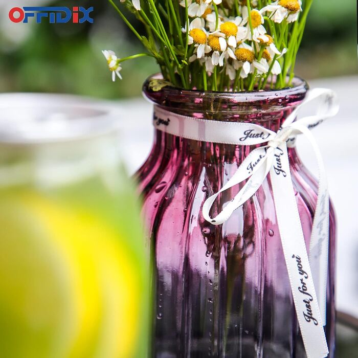 Скляна ваза OFFIDIX з градієнтом кольору, багатокольорова, геометричний фацет, для квітів, декору, вечірок, офісу та дому