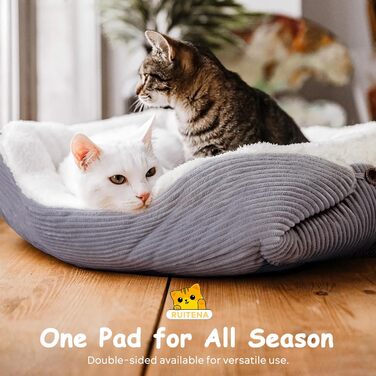 Самогріючі котячі ліжка для дому, 2-в-1, трансформовані ліжка для котів та маленьких собак, миються, складаються, килимок для собак/котів Pubby