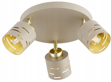 Стельовий світильник Elko-Lighting Vox, бежевий, металевий, на 3 точки освітлення