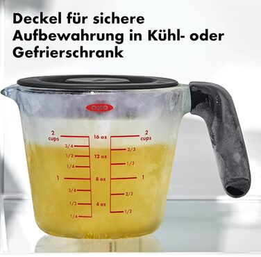 OXO Good Grips 500 ml Glass Measuring Cup with Lid