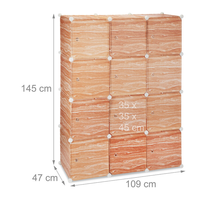 Relaxdays Modular Clothes Rack in Wood Look