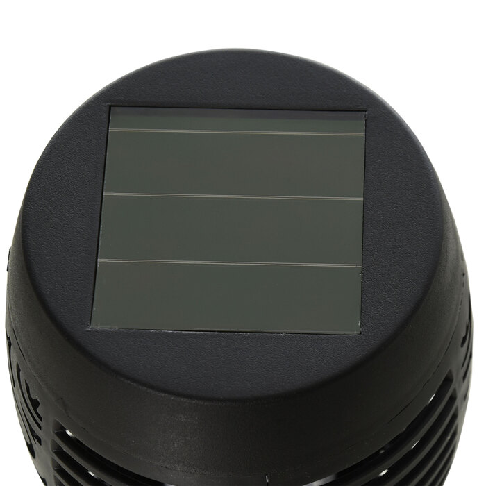 Outsunny Solar Light Outdoor 4-Piece Set Garden Light IP44 Waterproof 6-8h Lighting Duration Warm Light Source Plastic Black Ø12 x H72cm
