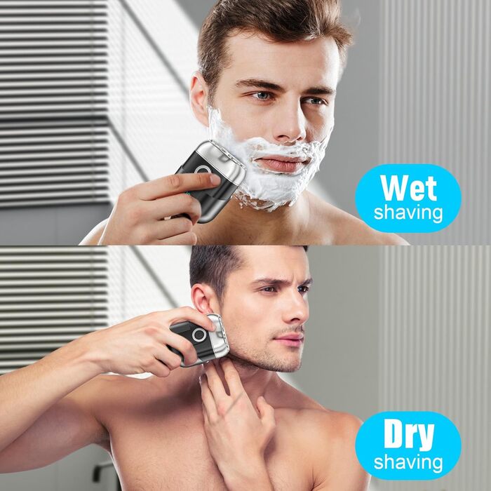 Електричний гоління для чоловіків Flintronic, водонепроникний, багатофункціональний, USB-C, 120 хв, чорний