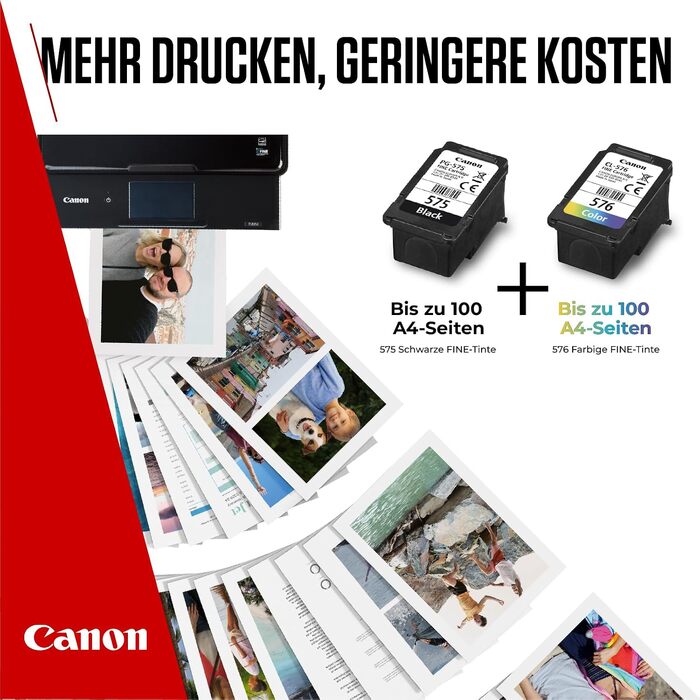 Комплект оригінальних картриджів Canon PG-575 та CL-576 FINE з фотопапером для принтера