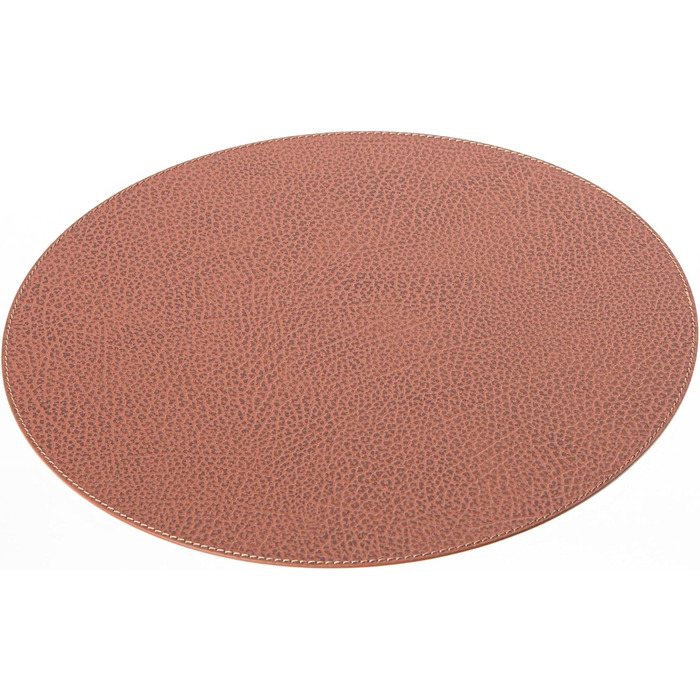 Nikalaz Placemats and Coasters made of Recycled Leather, Table Sets, 2 Piece Table Mats, Placemats 33 cm (Crocodile Embossing) (Dirty Brown)