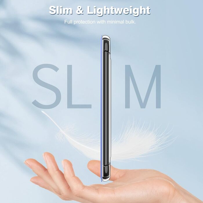 Чохол Fintie для Kindle 6 (11 покоління) 2024/2022, прозорий, м'який TPU, з авто-сном/пробудженням, Agavengrün (Ultramarinblau)