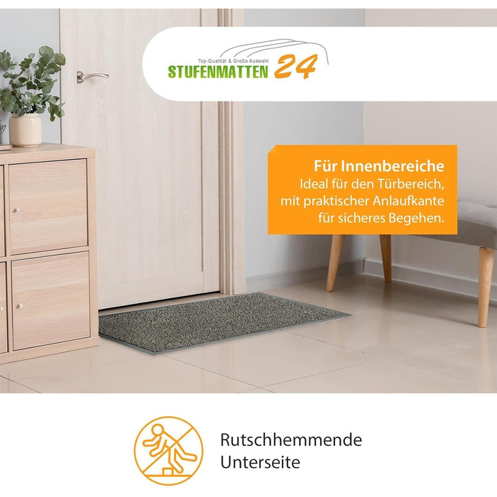 Килимок вхідний Kettelservice-Metzker® Sauberlaufmatte бежево-чорний меланж 60x90 см