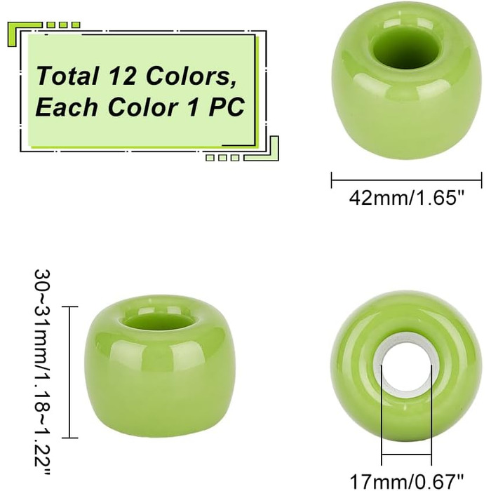 AHANDMAKER 12-Piece Small Mini Toothbrush Holders Ceramic, Multicolor Handmade Ceramic Toothbrush Holder Sets, Elegant Mini Ceramic Toothbrush Holders for Bathroom Vanities