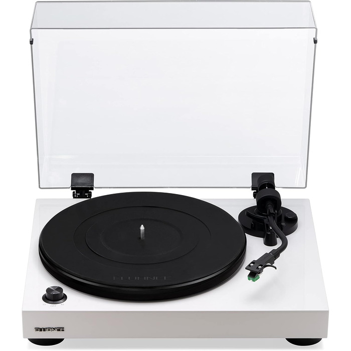 Програвач вінілу Fluance RT81 Elite High Fidelity з картриджем Audio Technica AT95E, чорний (глянцевий). Вбудований фонокоректор, ремінний привід, MDF корпус.